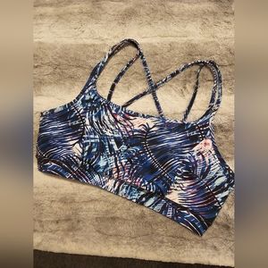 EUC Strappy Tropical Sports Bra *padded inserts not included